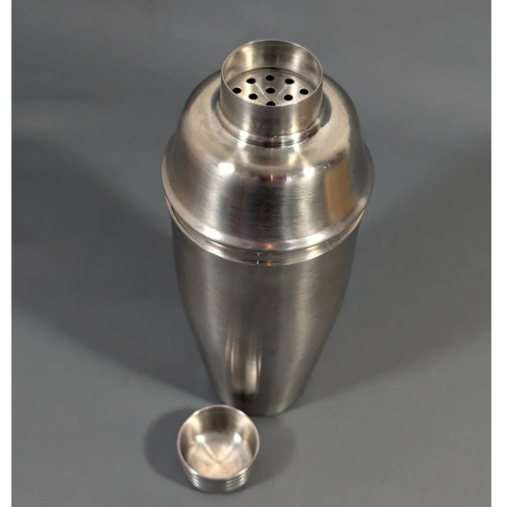 Pedrini Stainless Steel 18-8 Cocktail Shaker 3-Piece Cobbler Style Barware